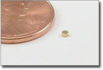 D1.5x0.75mm N52 Gold Plated Disc Magnet