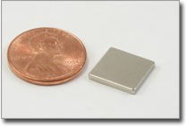 12 x 12 x 1.5mm N38 Nickel Plated Block Magnet