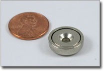 D16-3.5x5mm N38 NiCuNi Plated Countersunk Ring Magnet