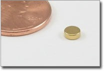 D4x1mm N52 Gold Plated Disc Magnet