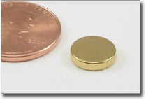 D9x2mm N48 Gold Plated Disc Magnet