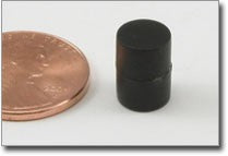 D6 x 9mm N38 Plastic Coated (Black) Cylinder Magnet