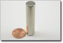 D12 x 50mm N38 NiCuNi Plated Cylinder Magnet